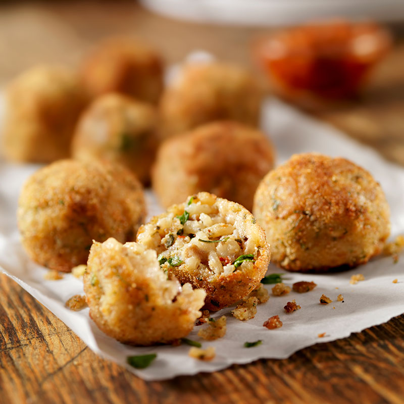 Deep fried risotto balls (arancini)
