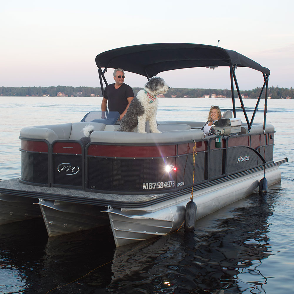 Pontoon boat ride on Falcon Lake, Manitoba