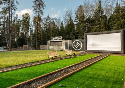 The Back Yard bocce ball lanes.