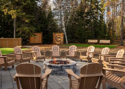 The Back Yard fire pit with chairs