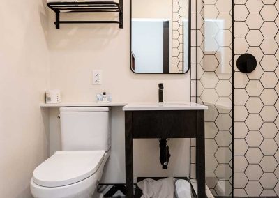 Bathroom of a guestroom at The Hotel at Falcon Lake